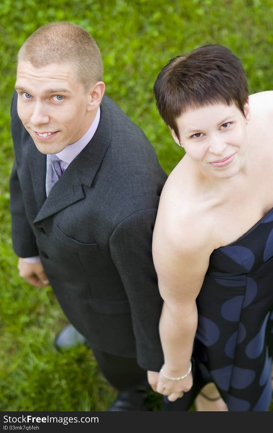 Portrait of couple in the park. Portrait of couple in the park