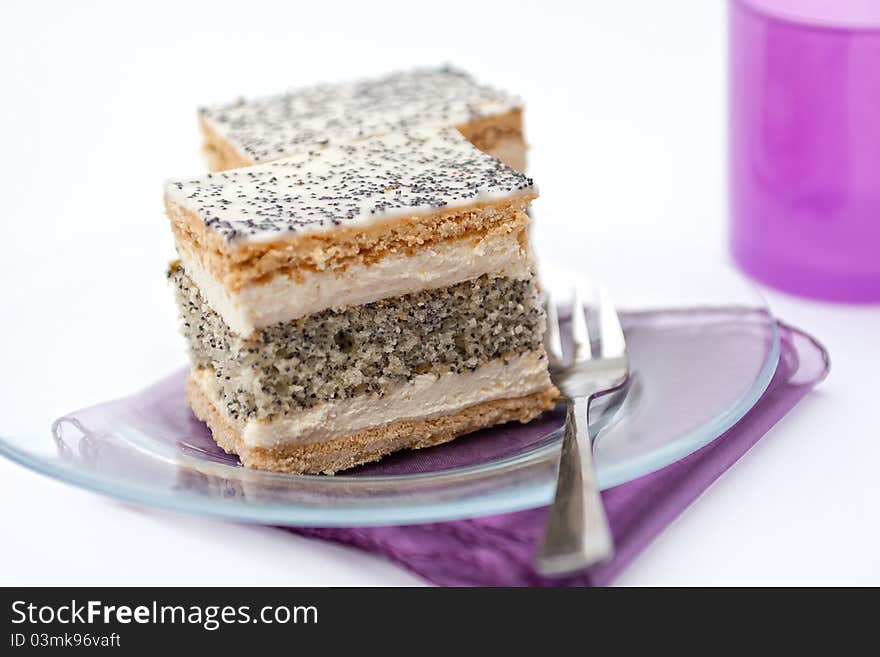 French Poppy Seed Cake Slice