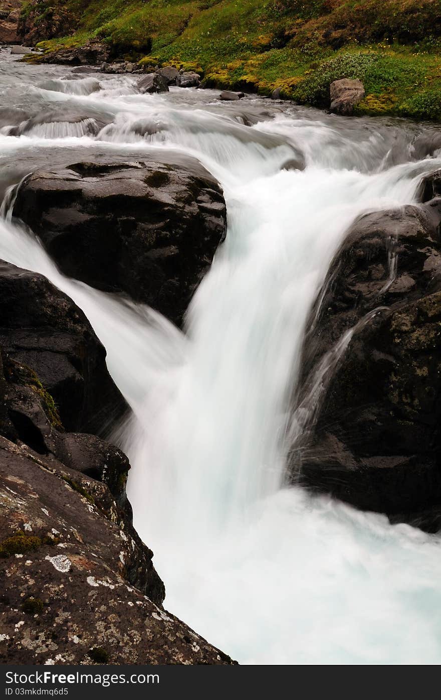 Waterfall on Northern Iceland