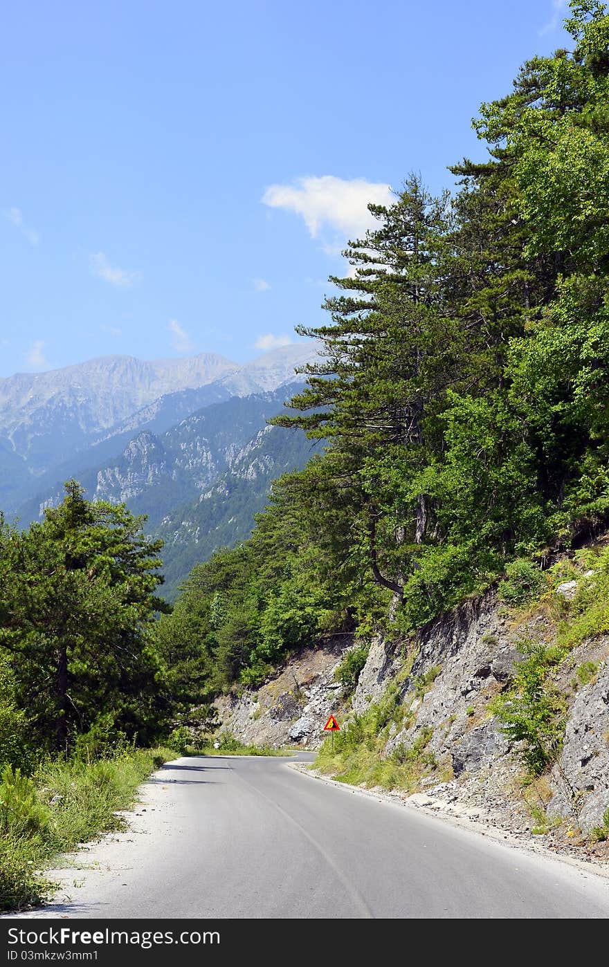 Olymp mountains near Litochoro city in Greece