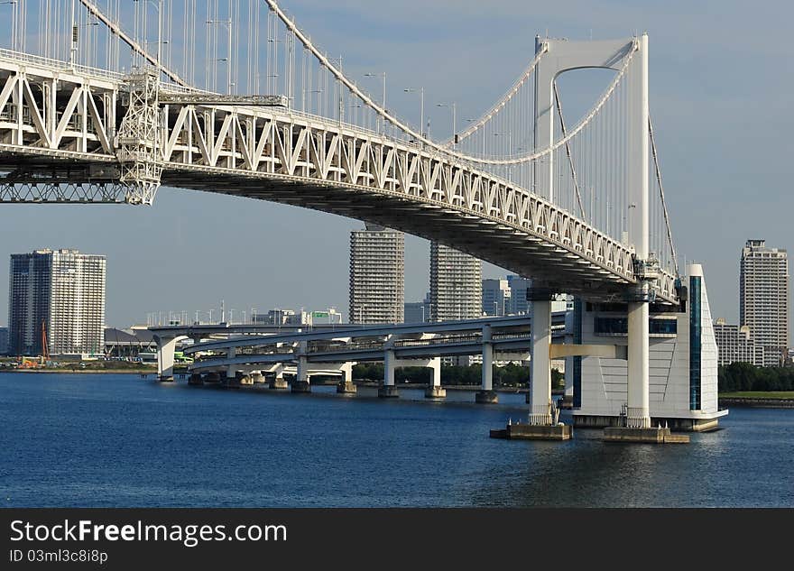 Rainbow bridge in tokyo japan