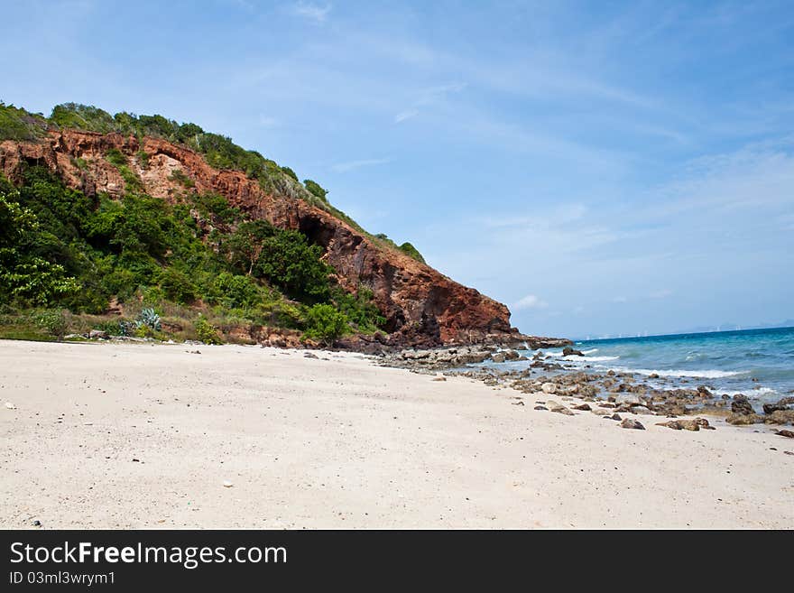 Beautiful beach at pattaya city thailand