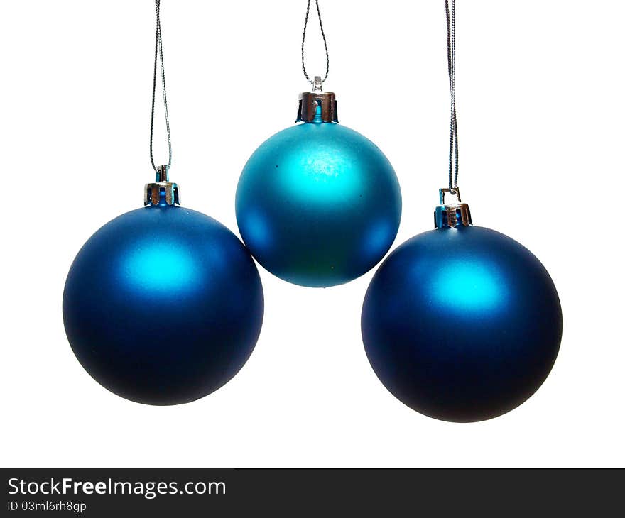 Christmas balls on a background