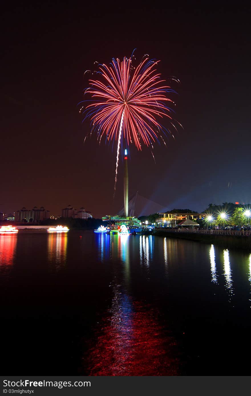 Colorful Fireworks Display