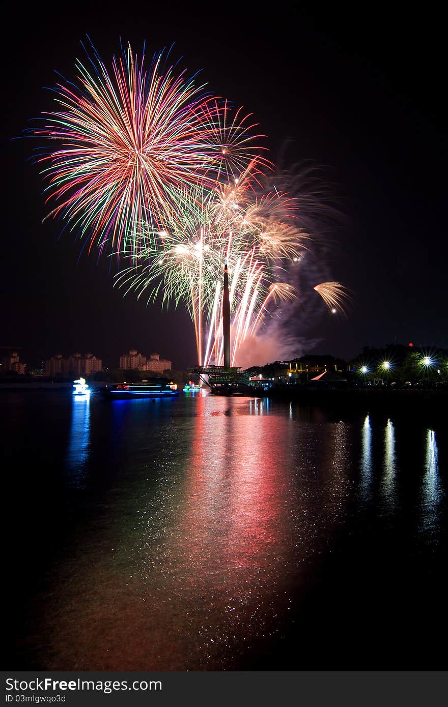 Fireworks display during the Putrajaya Flower & Garden Festival 2011. Fireworks display during the Putrajaya Flower & Garden Festival 2011