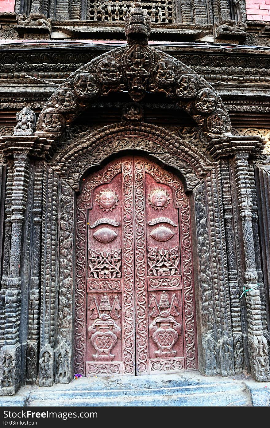 Door of the palace in Nepal