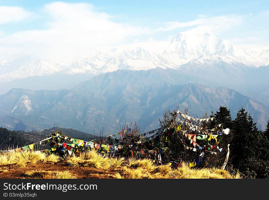 View point of Poon Hill, Nepal