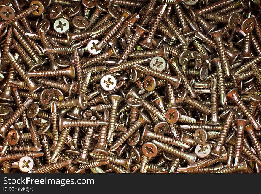 Box of Screws close up. Box of Screws close up