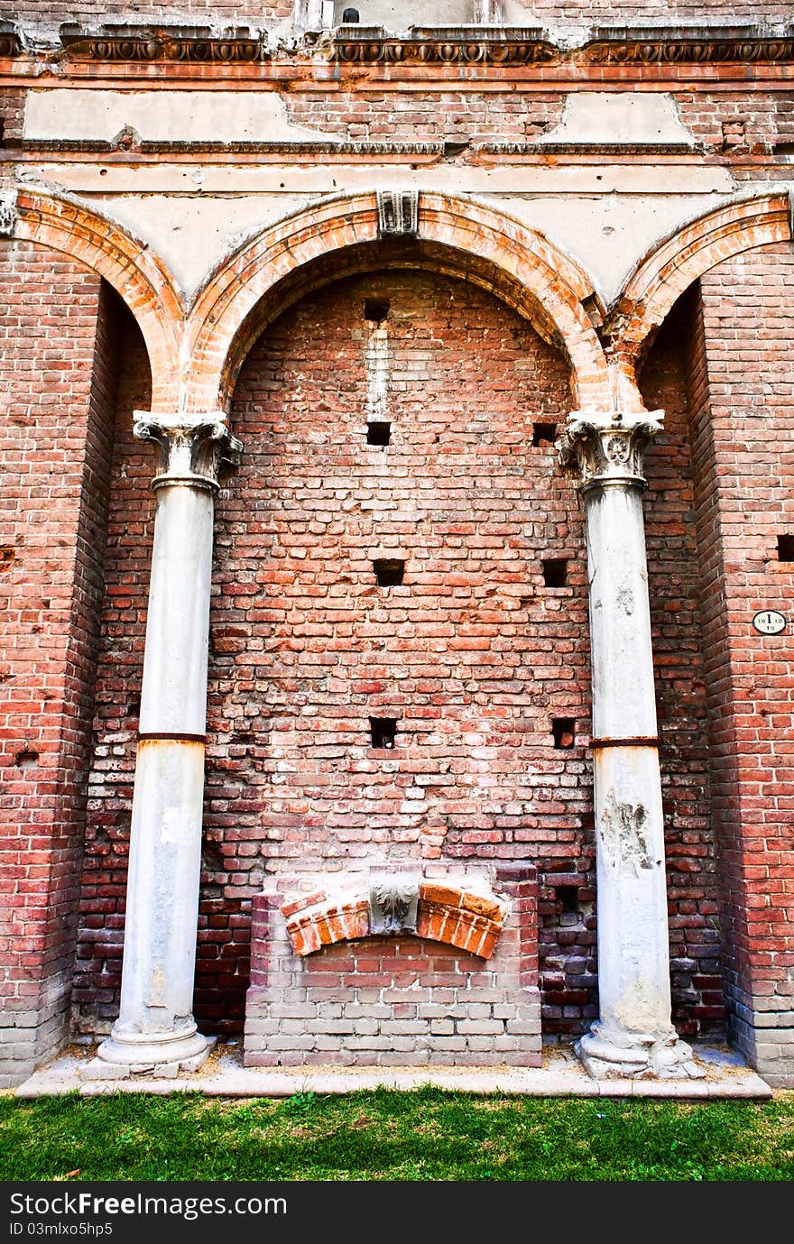 Ruins of the Sforzesco castle, Milan