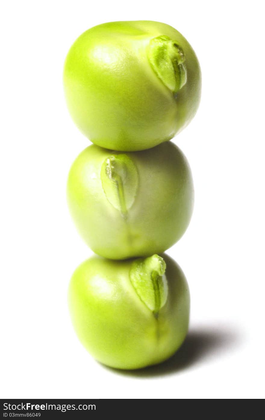 Green Peas  Isolated On White