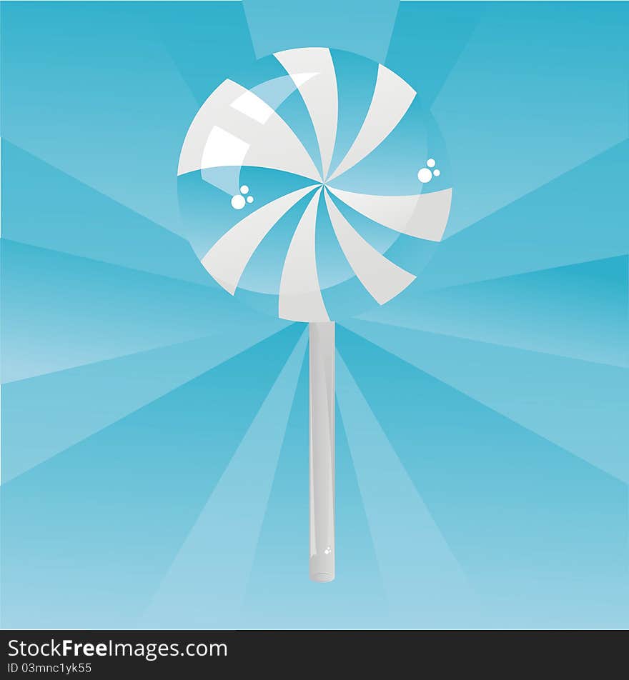 Glossy Blue Lollipop Background