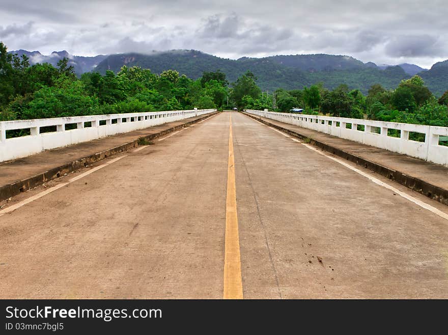 Old country road in Thailand