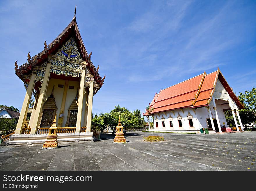 Buddha Temple under blue sky. Buddha Temple under blue sky