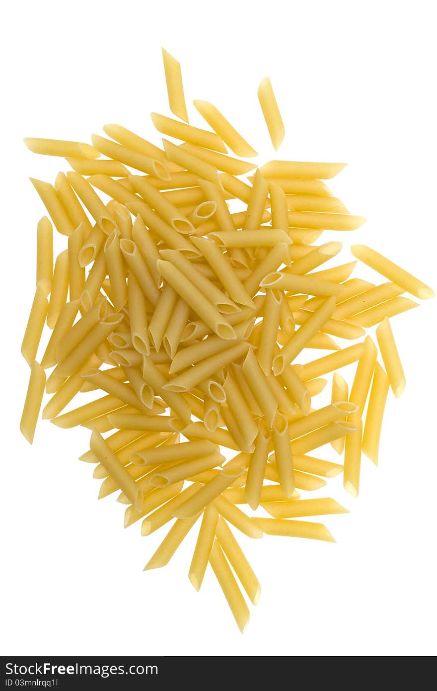 Talian penne pasta isolated