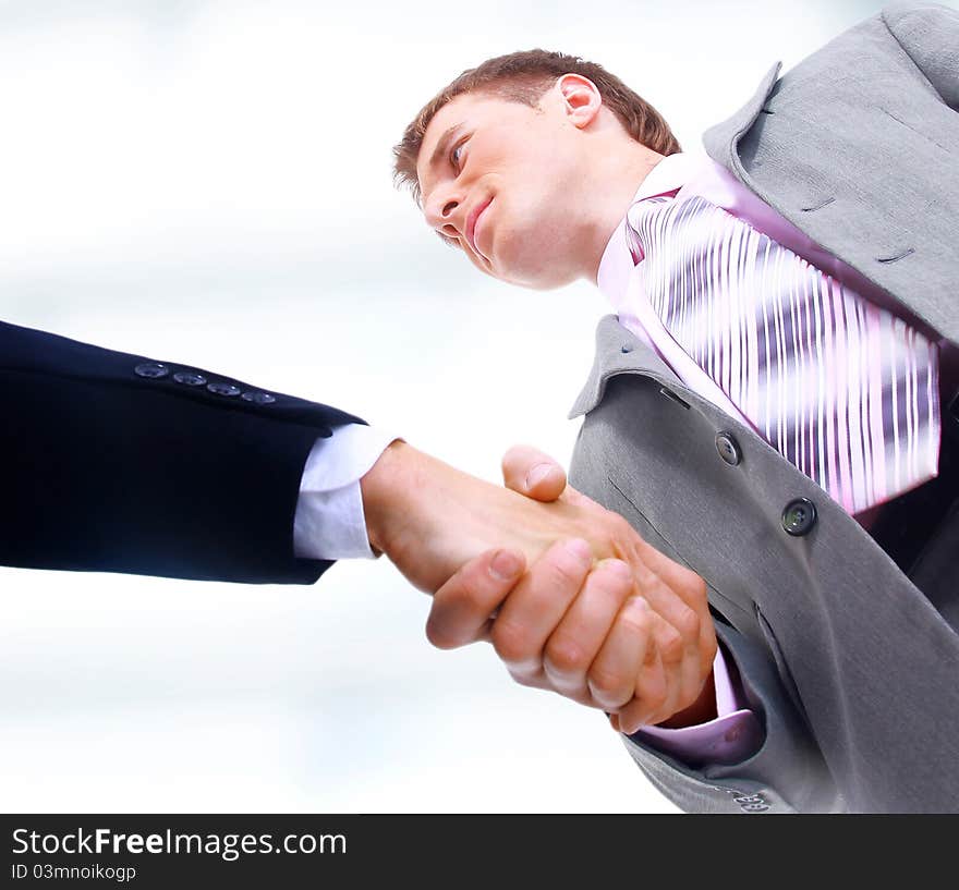 Business people shaking hands agreemant