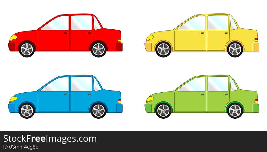 Vehicle pack different color - sedan. Vehicle pack different color - sedan