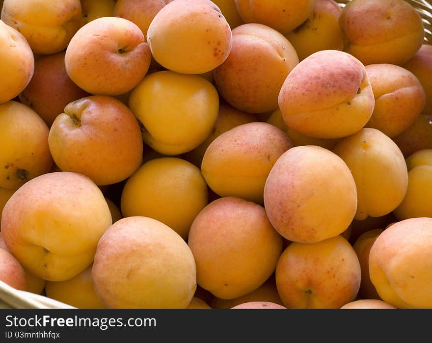 Apricots in basket