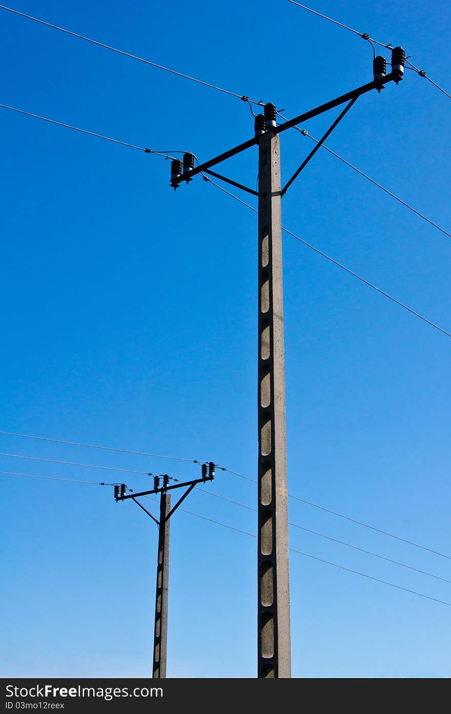 Two electrical poles