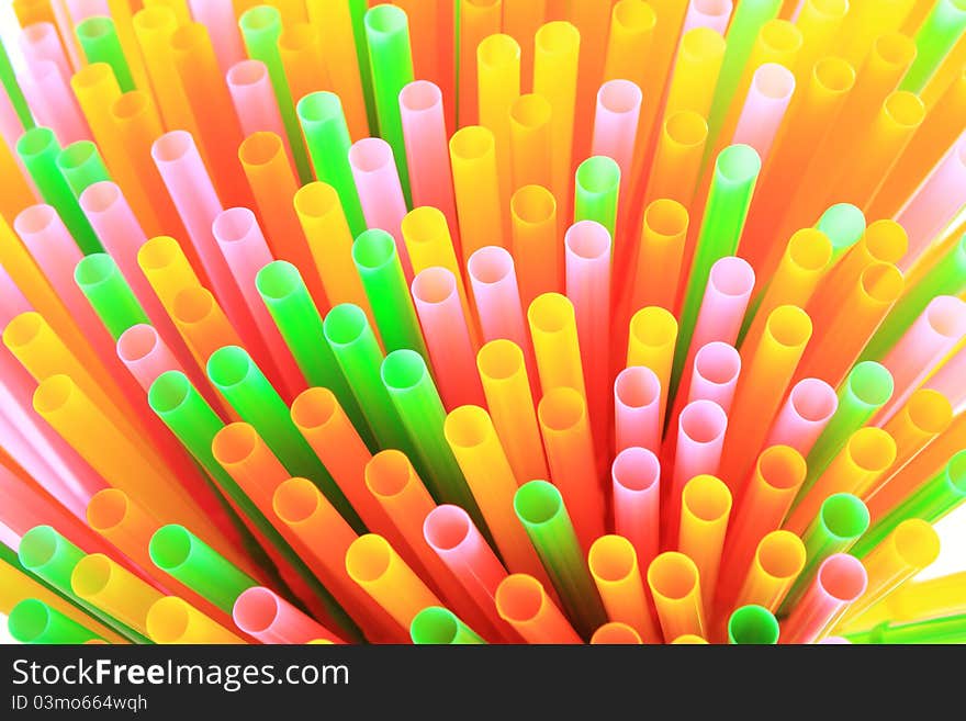 Drinking straw color in various sizes.