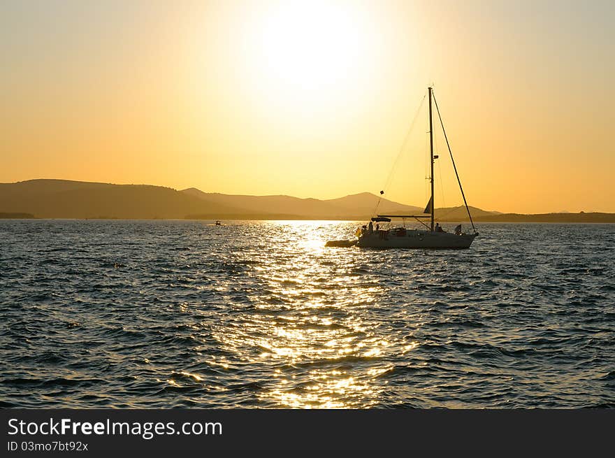 Yacht in Sunset