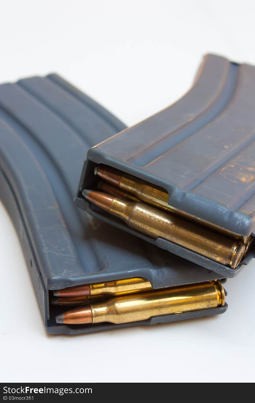 Two loaded m-16 magazines