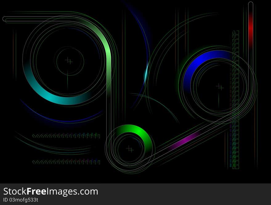 Black abstract background in vector