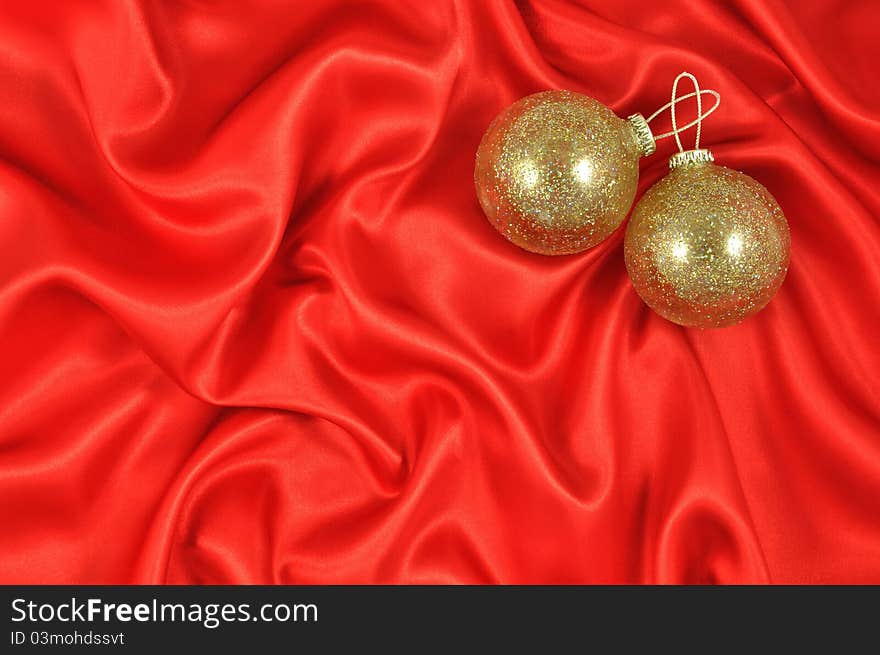 Baubles On Crimson Satin