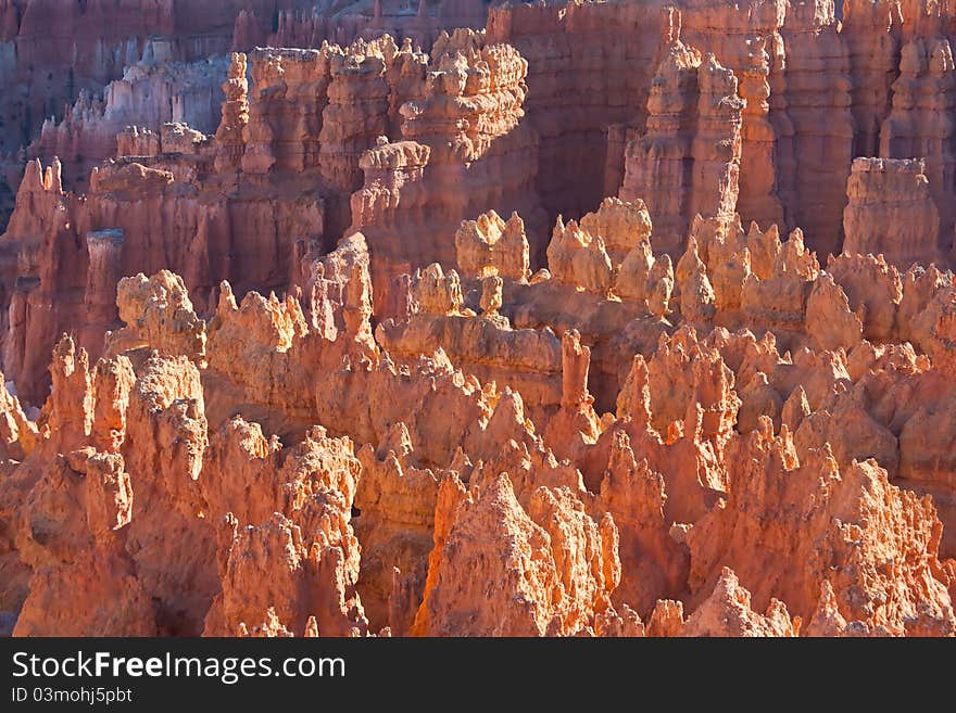 Hoodoos in Bryce Canyon National Park in Utah. Hoodoos in Bryce Canyon National Park in Utah