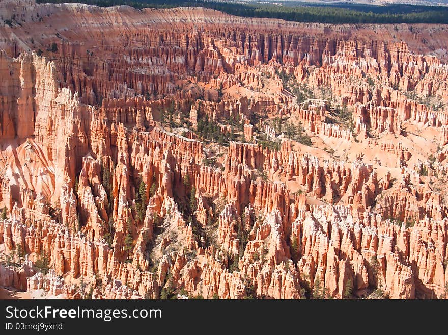 Hoodoos in Bryce Canyon National Park in Utah. Hoodoos in Bryce Canyon National Park in Utah