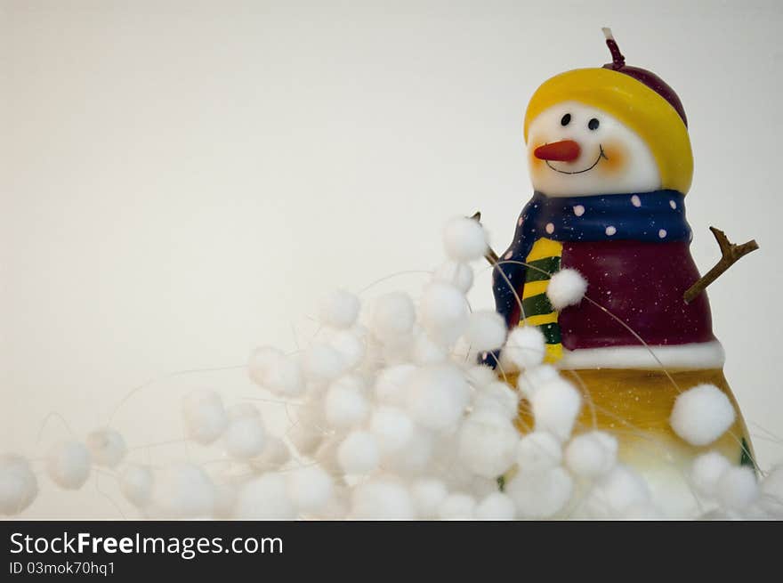 Snowman candle