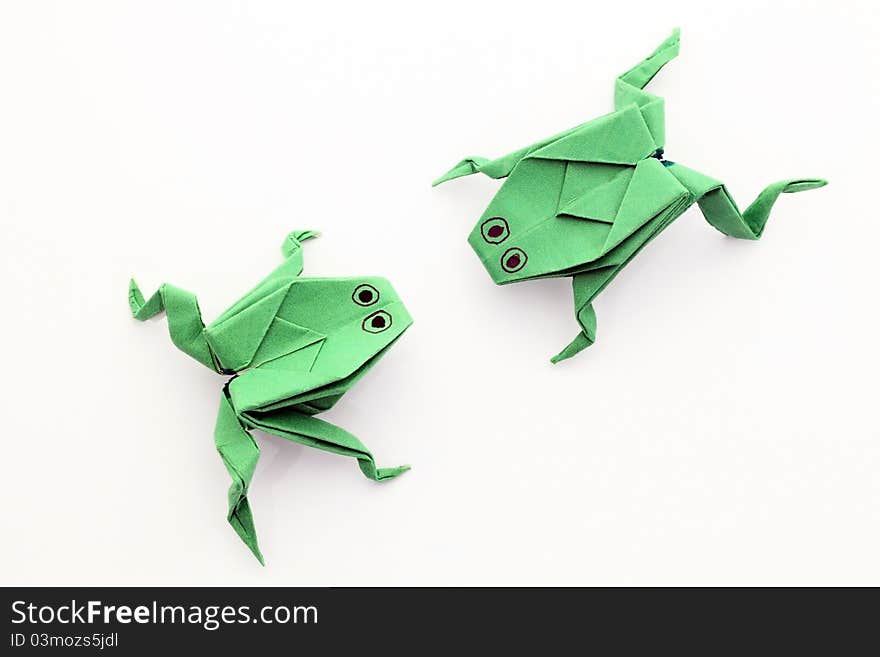 Frog paper on a white background.