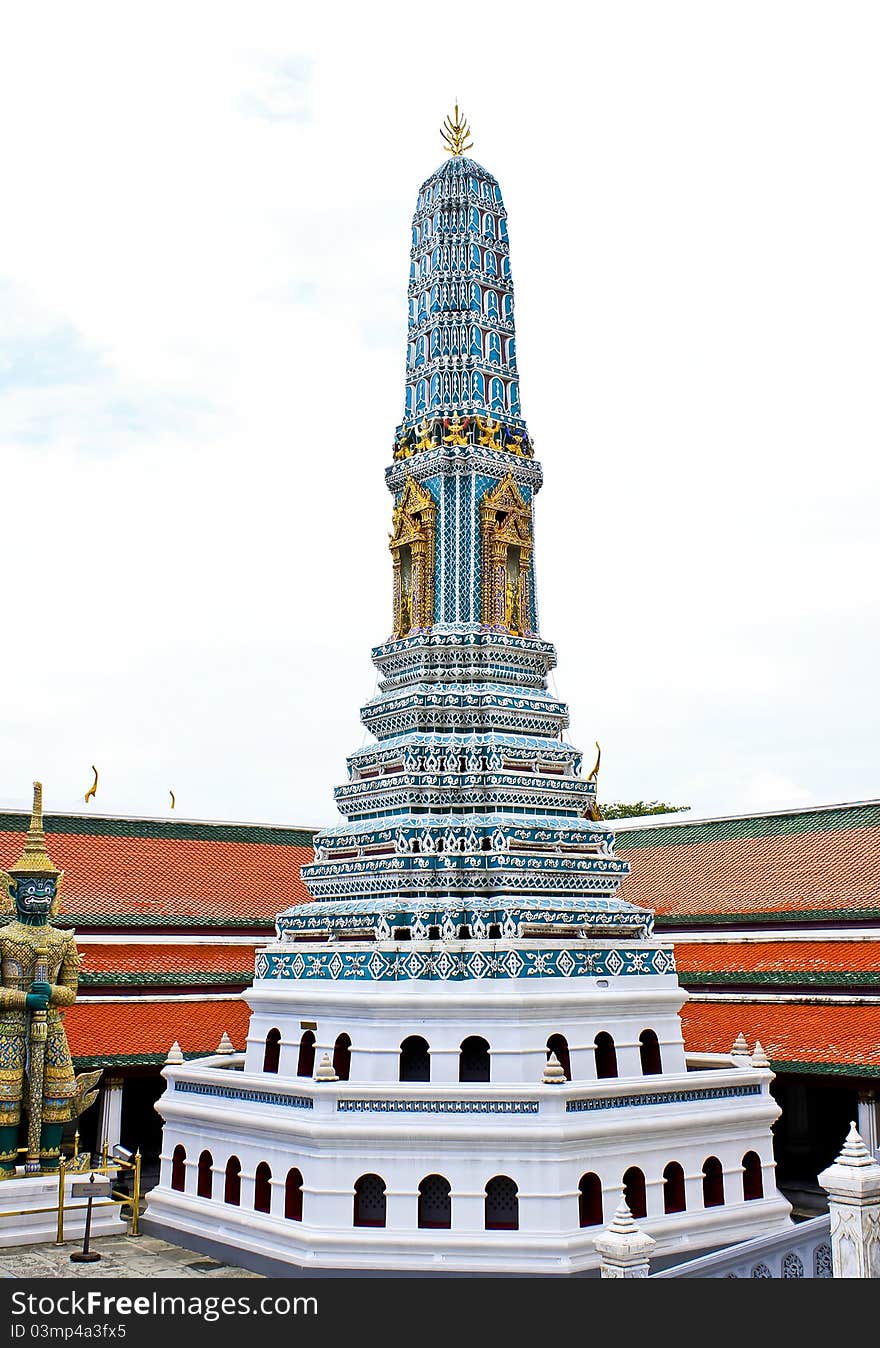 Beautiful pagoda in Grand Palace, Bangkok, Thailand. Photo taken on: July 18th, 2011