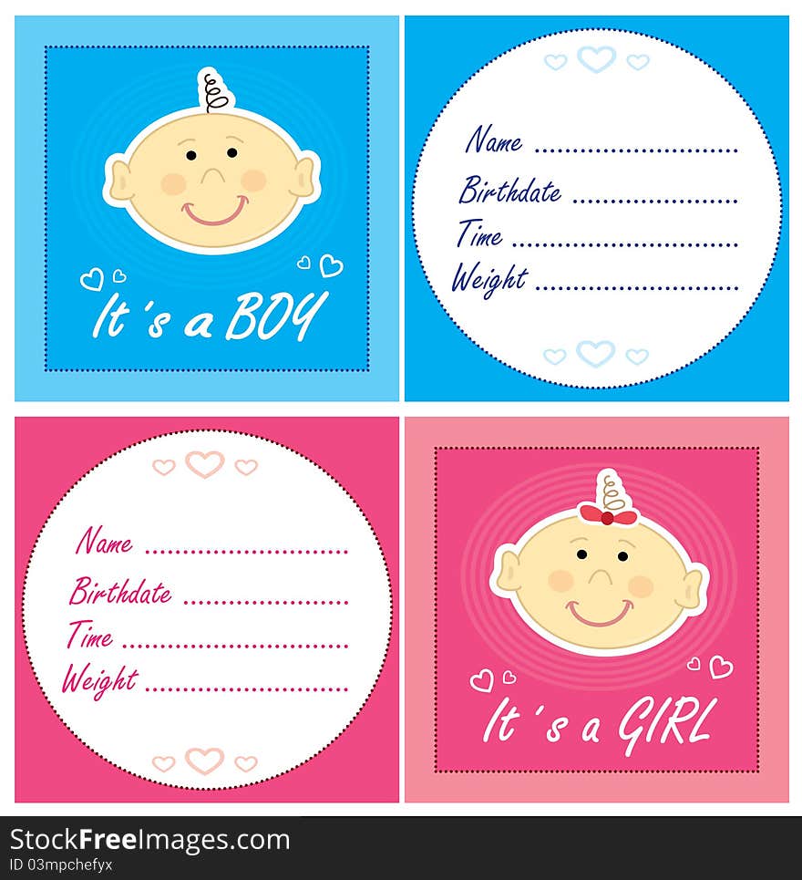 Baby arrival cards