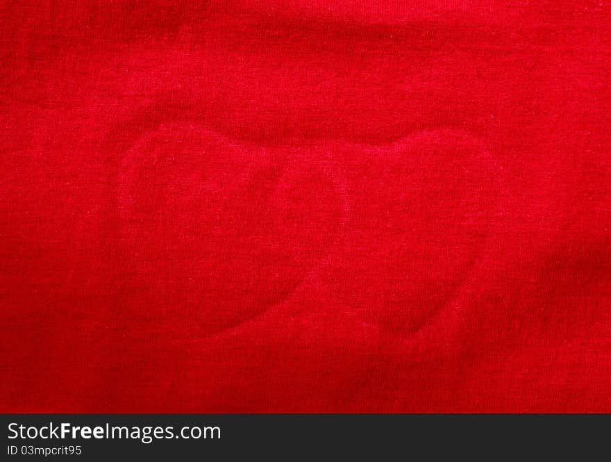 Make crease on red cloth for love