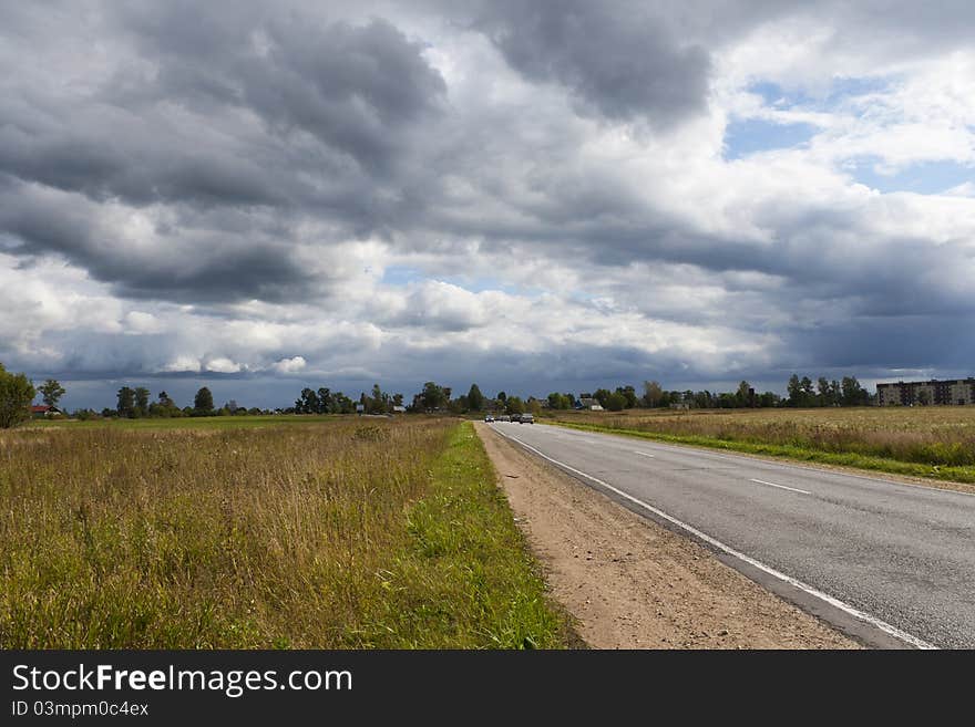 The road into the field