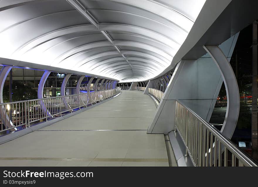 Walk Bridge in Bangkok, Thailand.