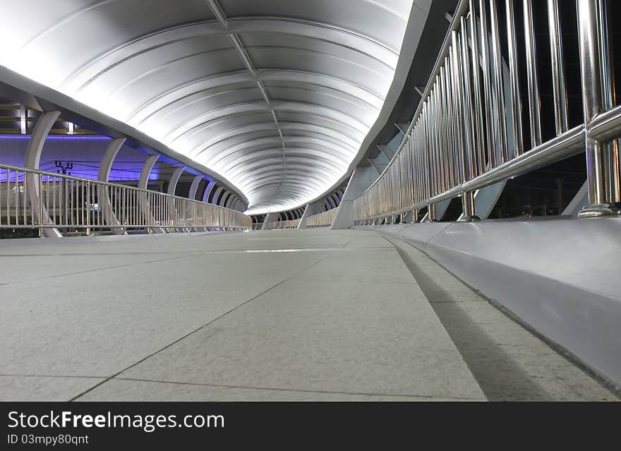 Modern pedestrian overpass