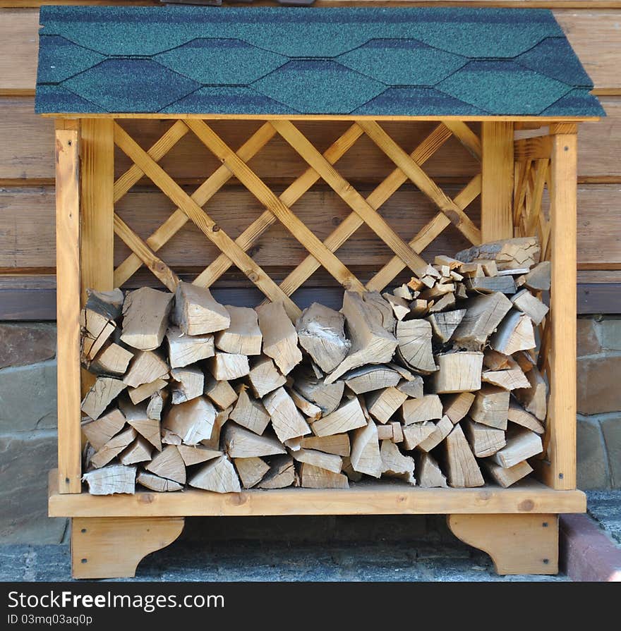 Stand for firewood half full