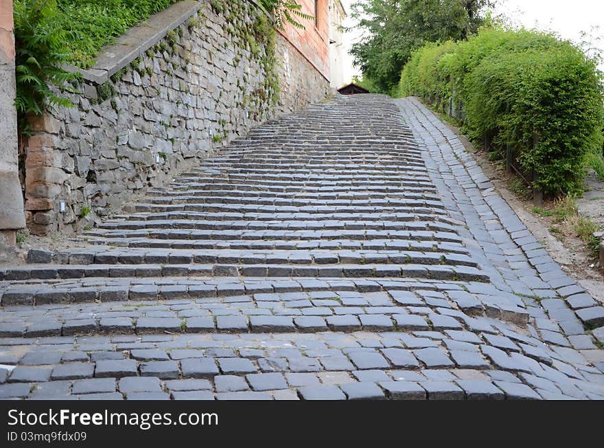 Old stairs in Sighişoara