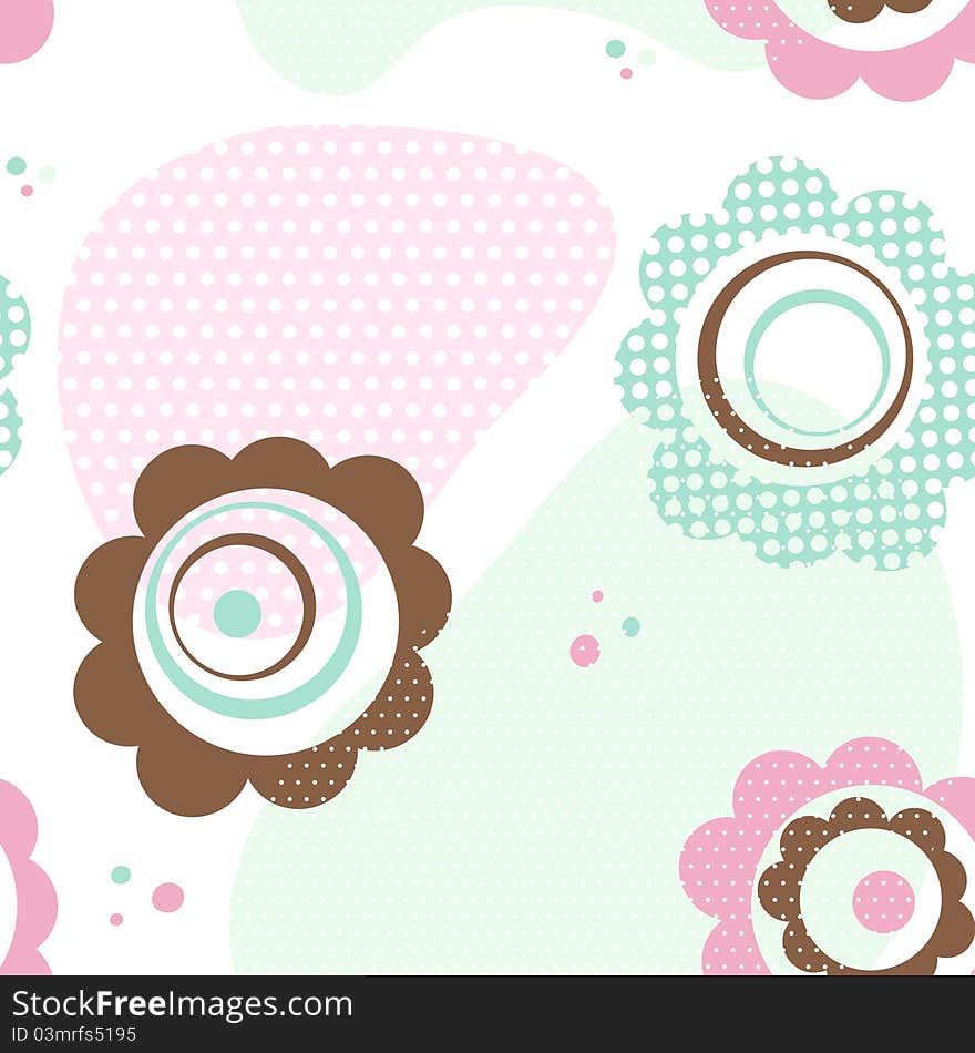 Vintage Background With Flowers