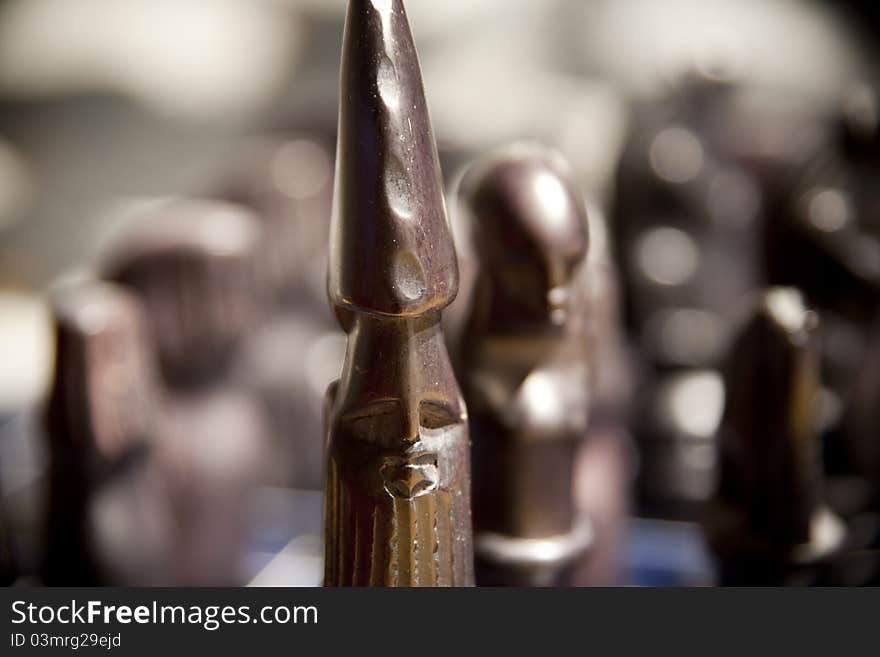 Handmade wooden chess