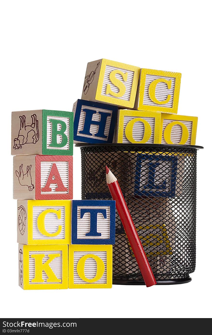 From wooden blocks made up the phrase back to school. From wooden blocks made up the phrase back to school.