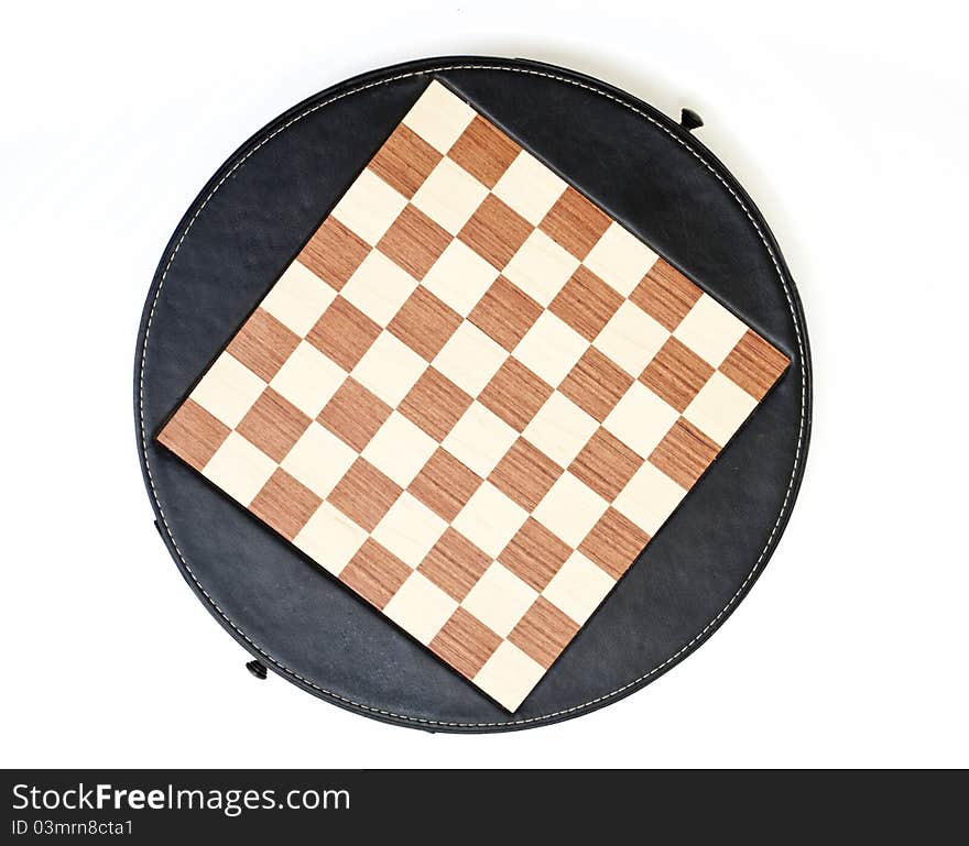 Chessboard isolated on white background