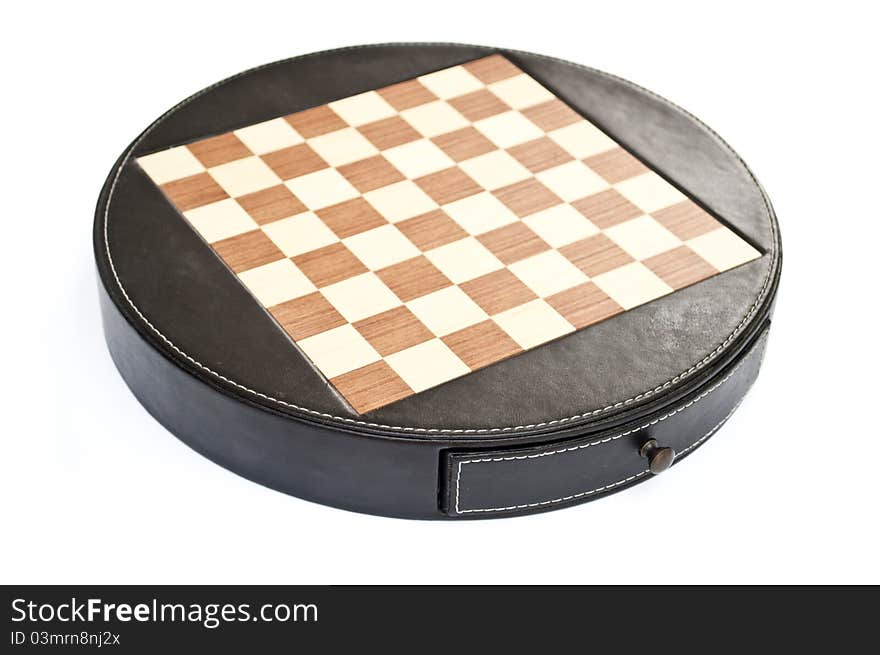 Chessboard isolated on white background