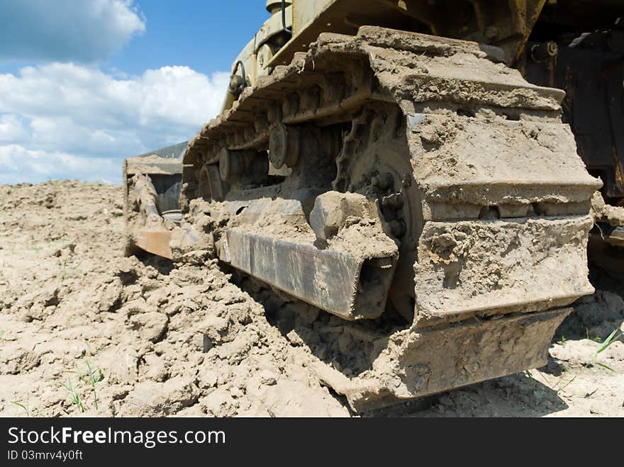 Digger, Heavy Duty construction equipment parked at work site