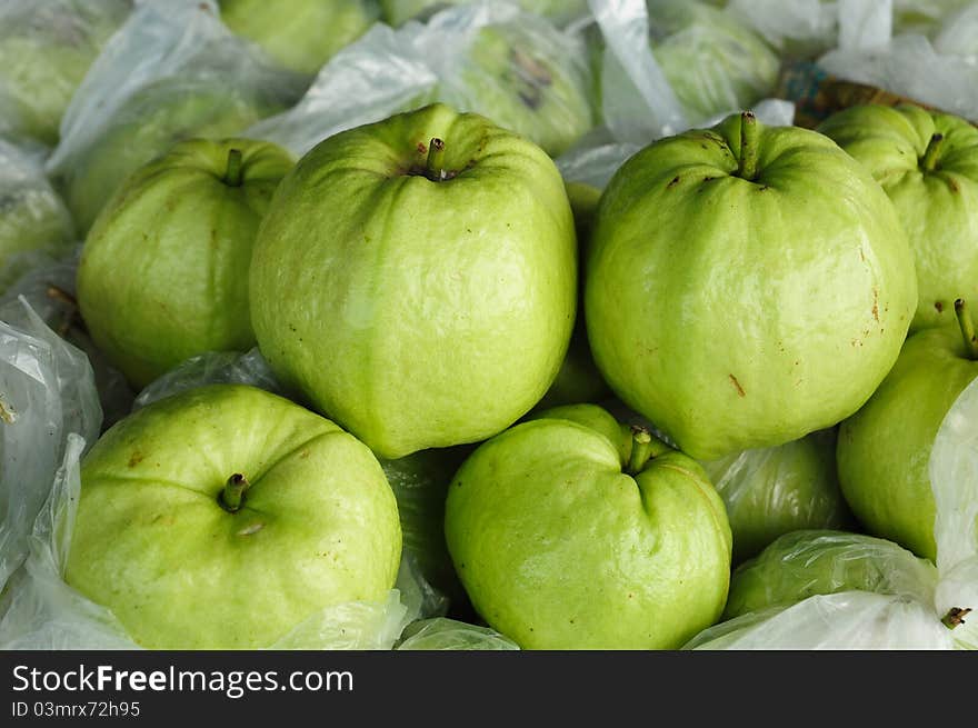 Fresh guava fruit on the market