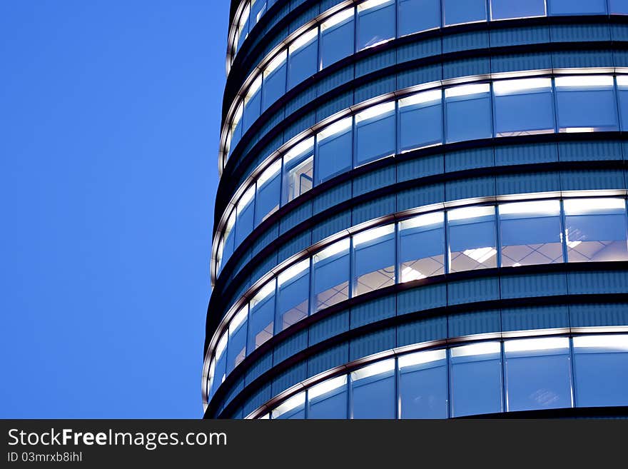 Glass skyscraper buildings