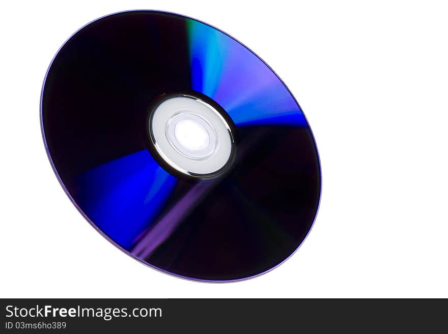 Blue DVD disc surface