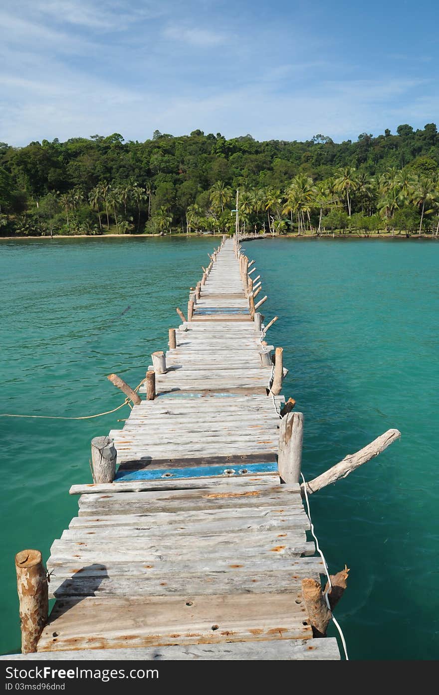 Image of wooden bridge in thailand
