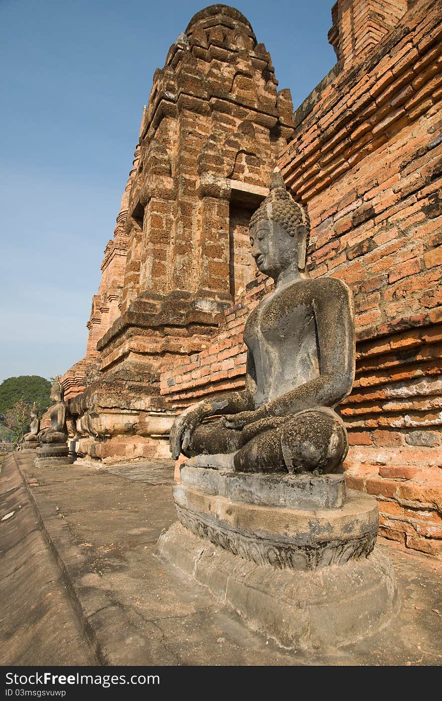 Ancient Image Buddha Statue At Sukhothai